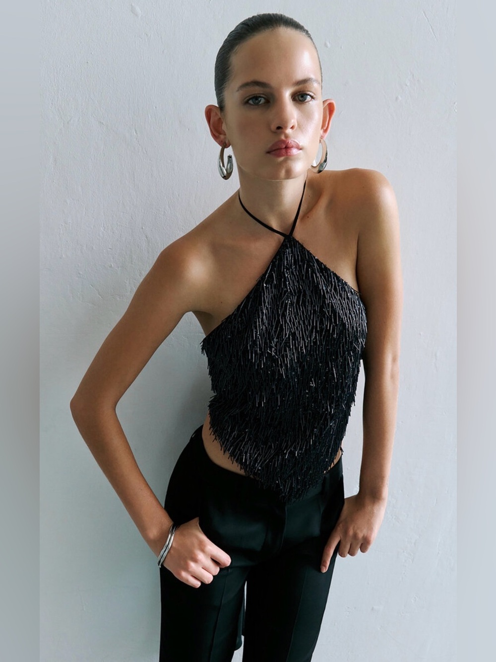 ISLA THE BRAND Alexa Sequined Top